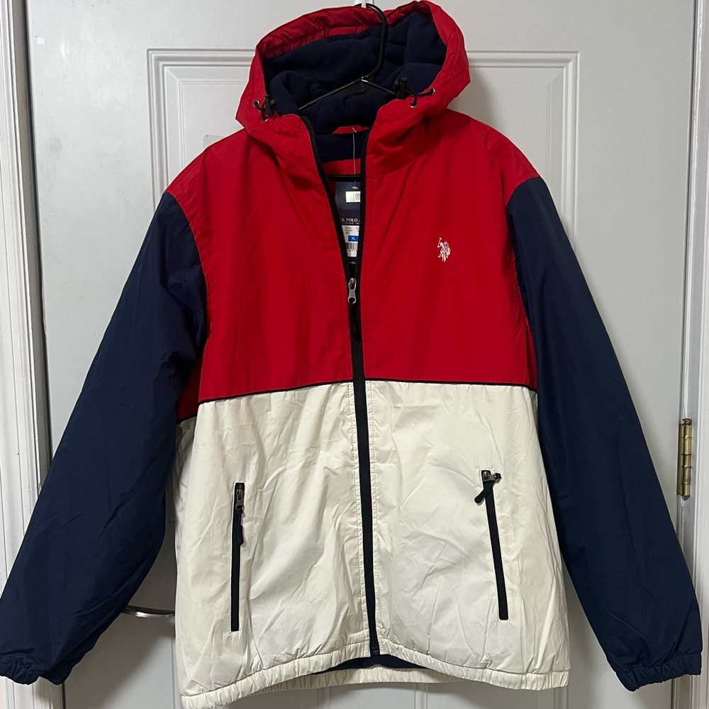 U.S. Polo Assn. Red and White Jacket